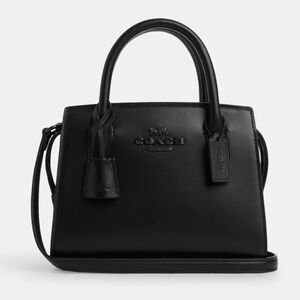 Coach Black Leather Women's Bag - Andrea Carryall